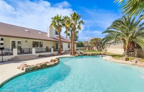 Private pool and spa in backyard of 4130 N Durango Dr Las Vegas no HOA property